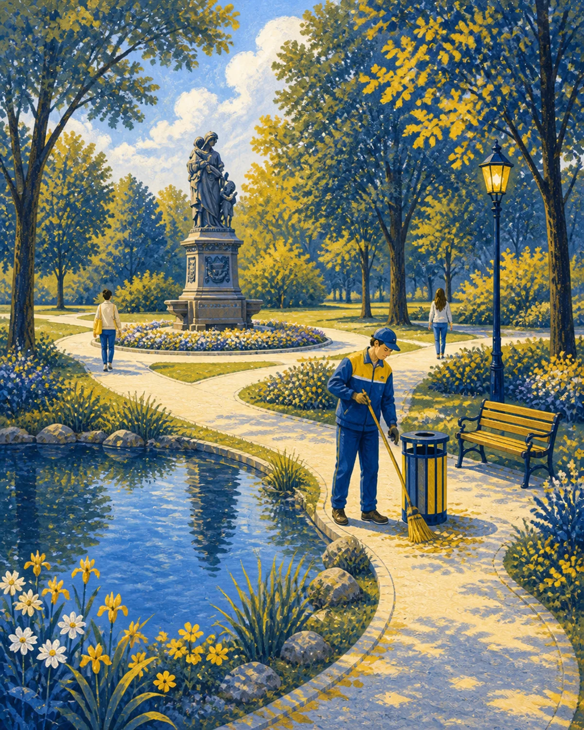 Ilustrace čistého a bezpečného veřejného prostoru