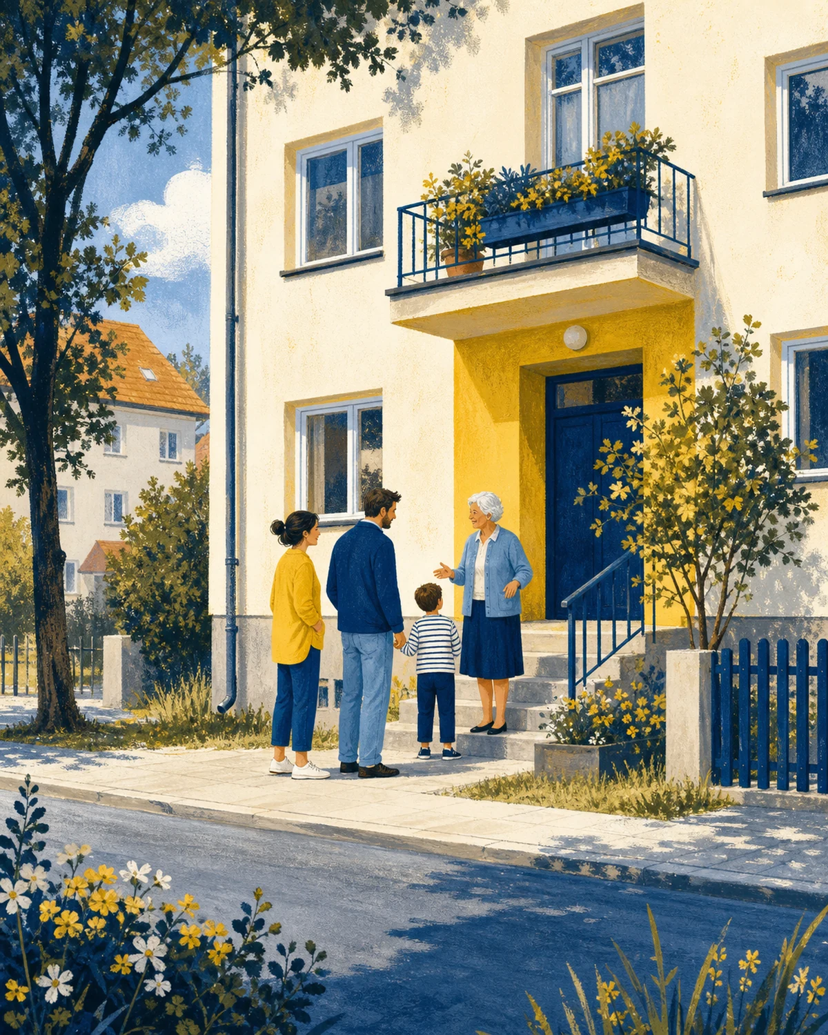 Ilustrace dostupného bydlení a sousedského života ve Svitavách